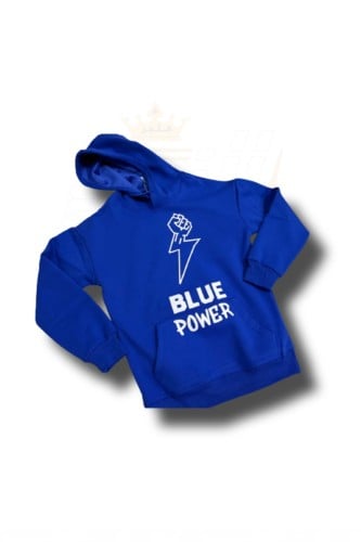 بلوفر بولو بشعار نادي الهلال أزرق