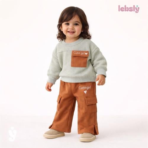 طقم يومي شتوي بناتي