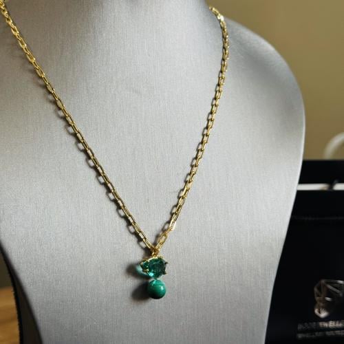 Malachite stone-zircon