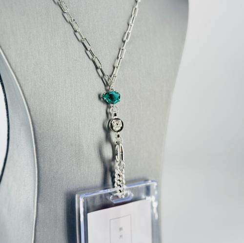 Id holder-silver&green