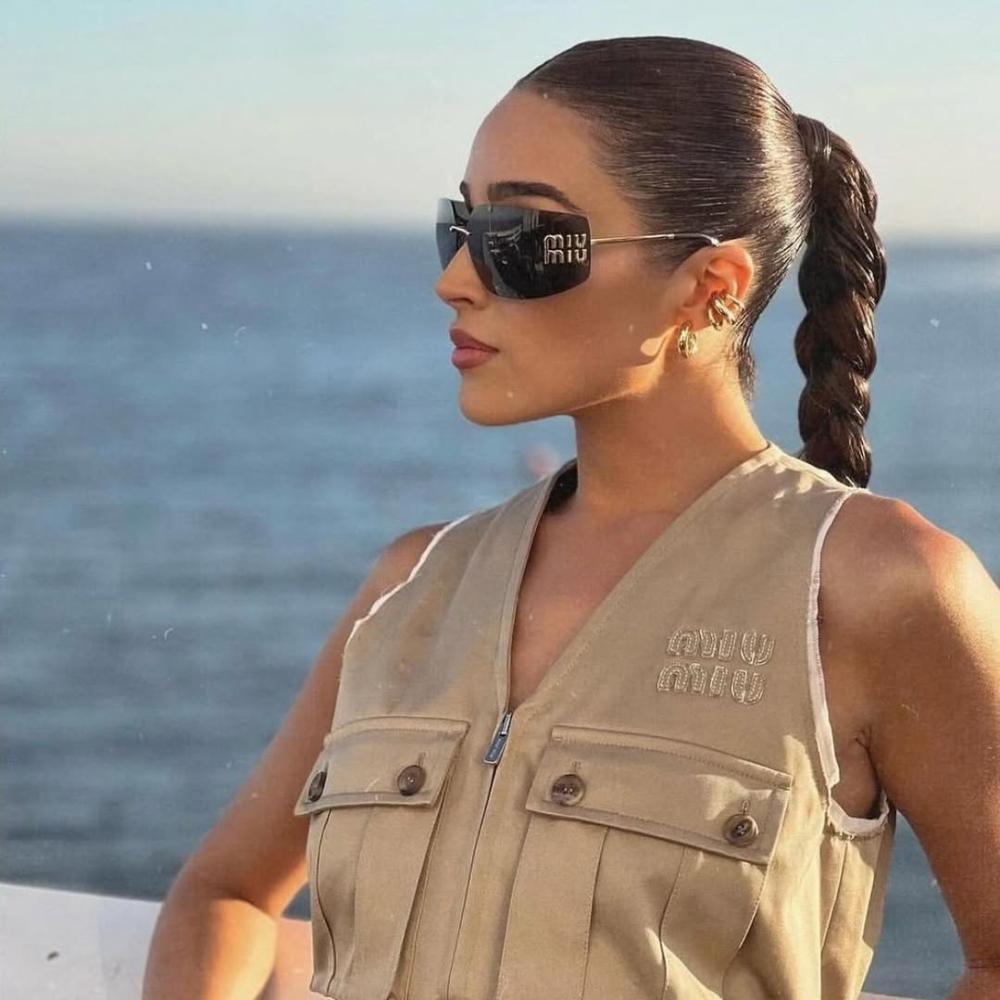 نظارة شمسية شيلد 80 ملم ميو ميو (مع الملحقات )