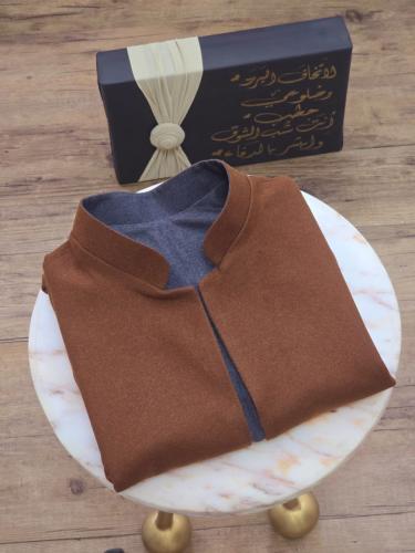 سديري رجالي جوخ بلون بني حراق