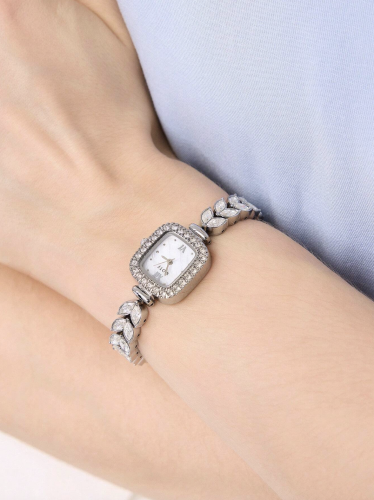 MOTF Premium Square Dial Rhinestone Women's Watch...