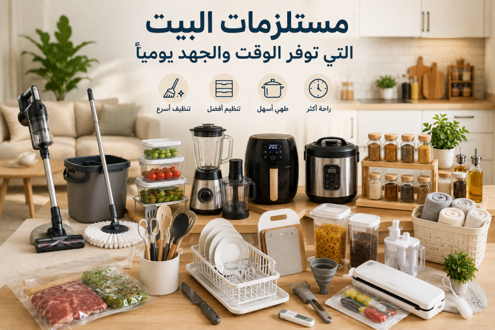 مستلزمات البيت التي توفر الوقت والجهد يوميًا