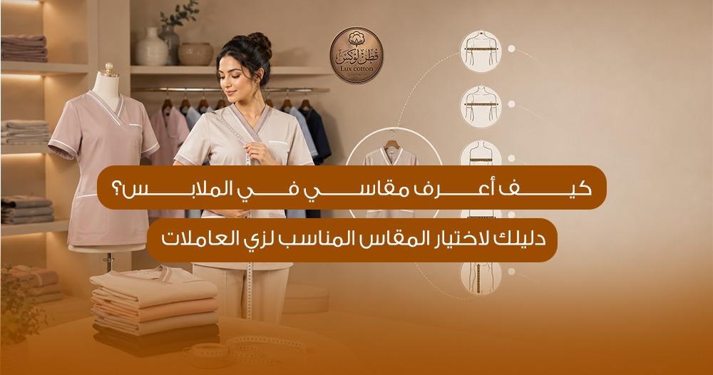كيف أعرف مقاسي في الملابس؟ دليلك لاختيار المقاس المناسب لزي العاملات