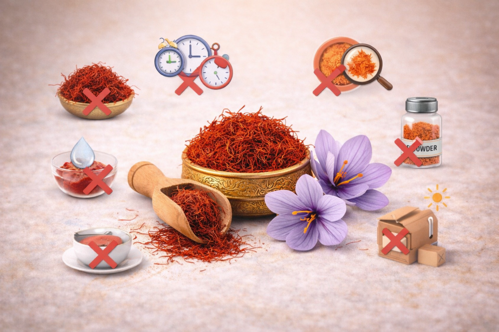 7 أخطاء شائعة عند استخدام الزعفران