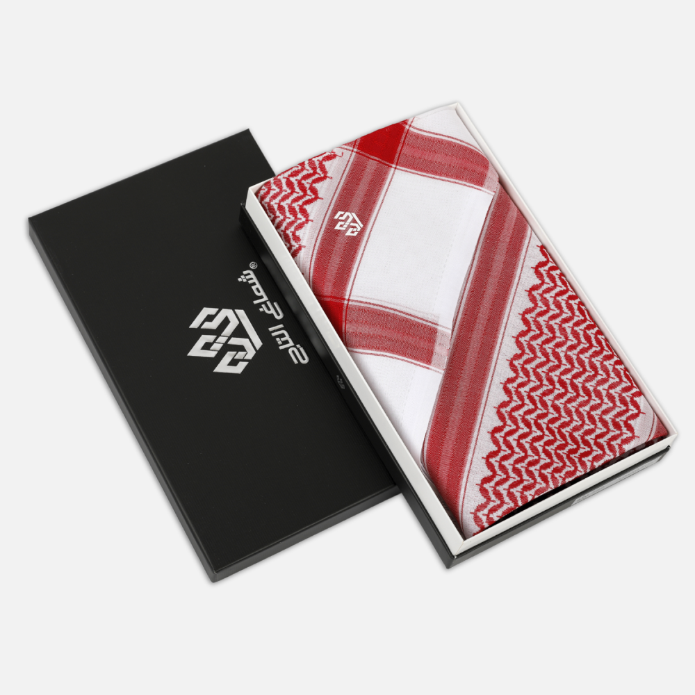 شماغ التاج الفضي  احمر 2025