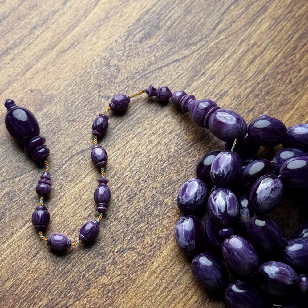Lavender rosary, white, dove - خرزة هوى