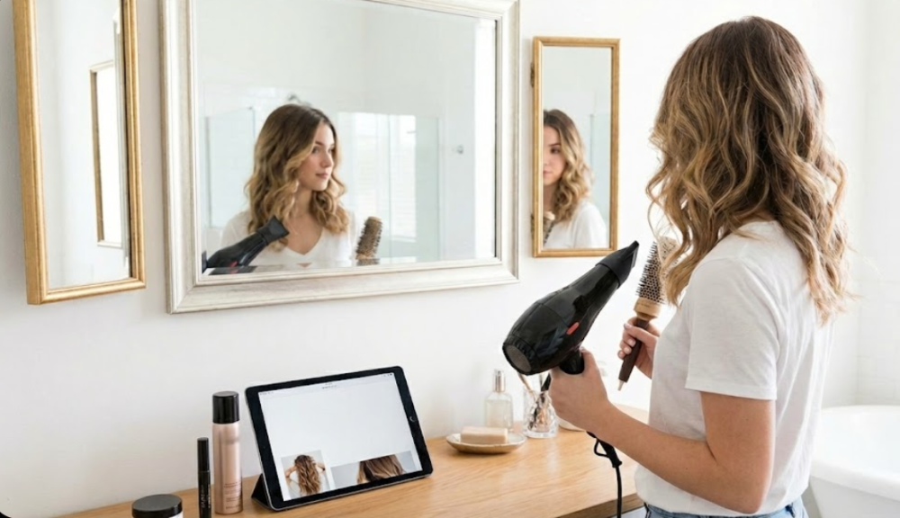 تسريحات شعر بالسشوار