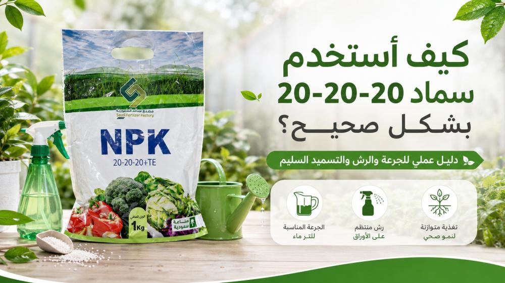 كيف أستخدم سماد 20-20-20 بشكل صحيح