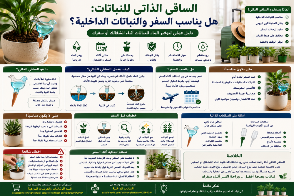 الساقي الذاتي للنباتات: هل يناسب السفر والنباتات الداخلية؟