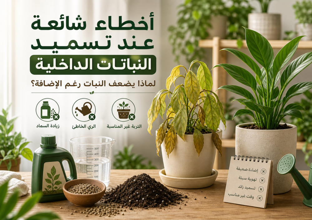أخطاء تسميد النباتات الداخلية ولماذا يضعف النبات؟
