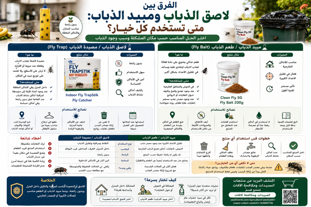 الفرق بين لاصق الذباب ومبيد الذباب: متى تستخدم كل خيار؟