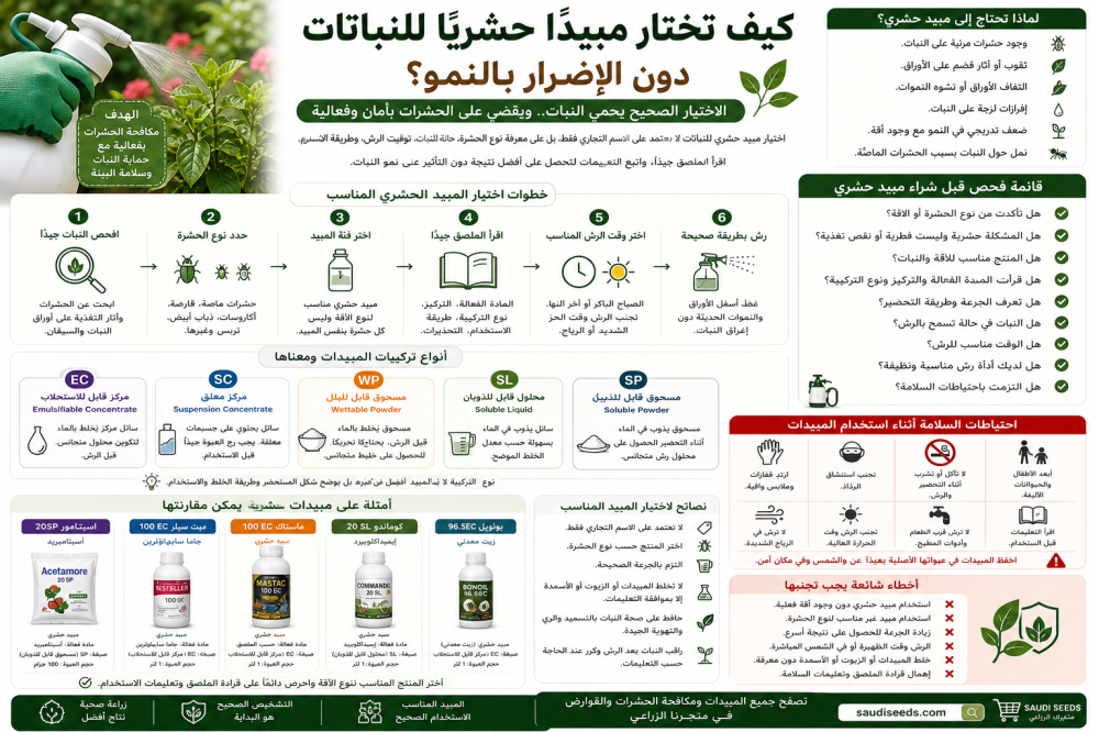 اختيار مبيد حشري للنباتات