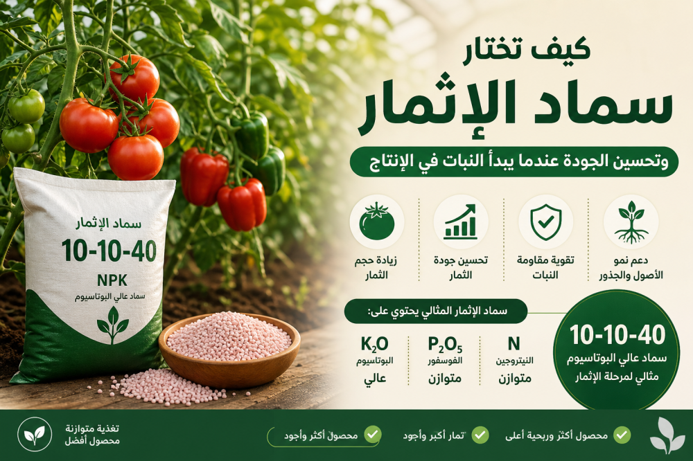 كيف تختار سماد الإثمار وتحسين الجودة عندما يبدأ النبات في الإنتاج