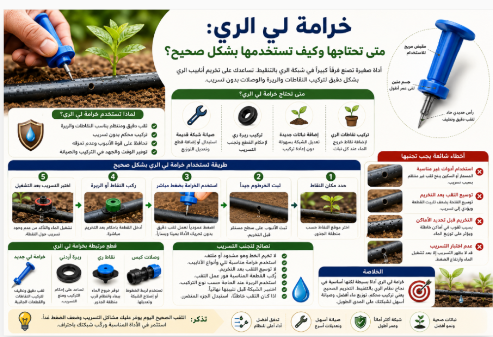 خرامة لي الري: متى تحتاجها وكيف تستخدمها بشكل صحيح؟
