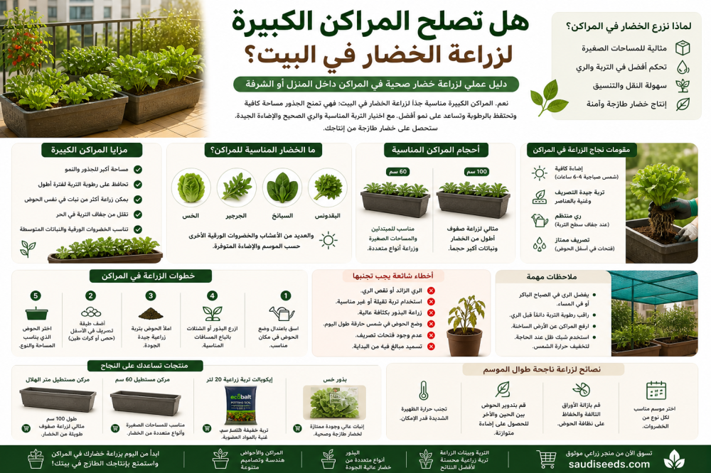 هل تصلح المراكن الكبيرة لزراعة الخضار في البيت؟