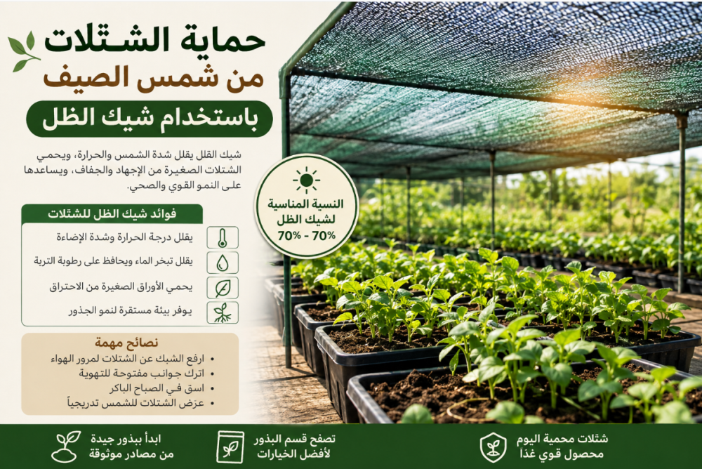 حماية الشتلات من الشمس: دليل استخدام شبك الظل