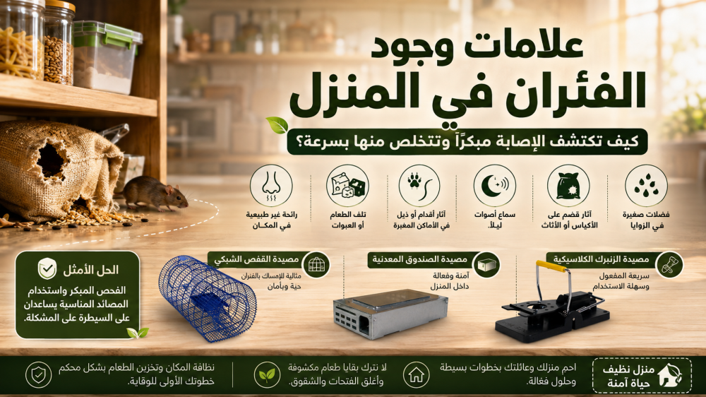 علامات وجود الفئران في المنزل