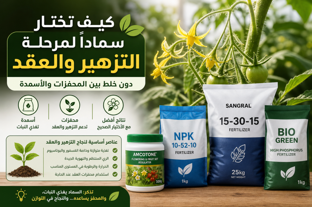 سماد التزهير والعقد: كيف تختار المناسب للنبات؟