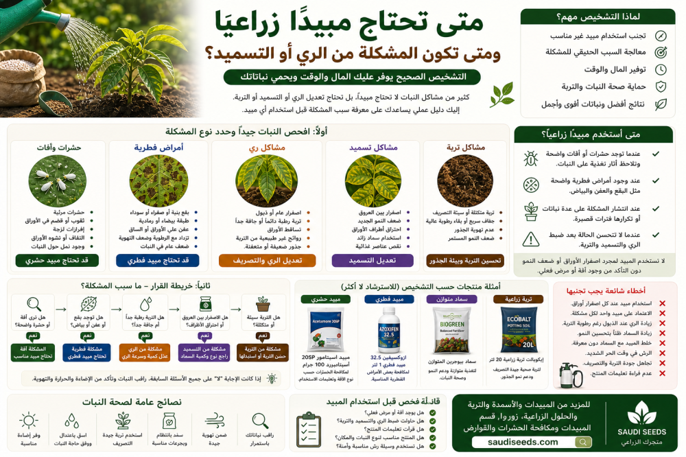 متى أستخدم المبيد الزراعي؟