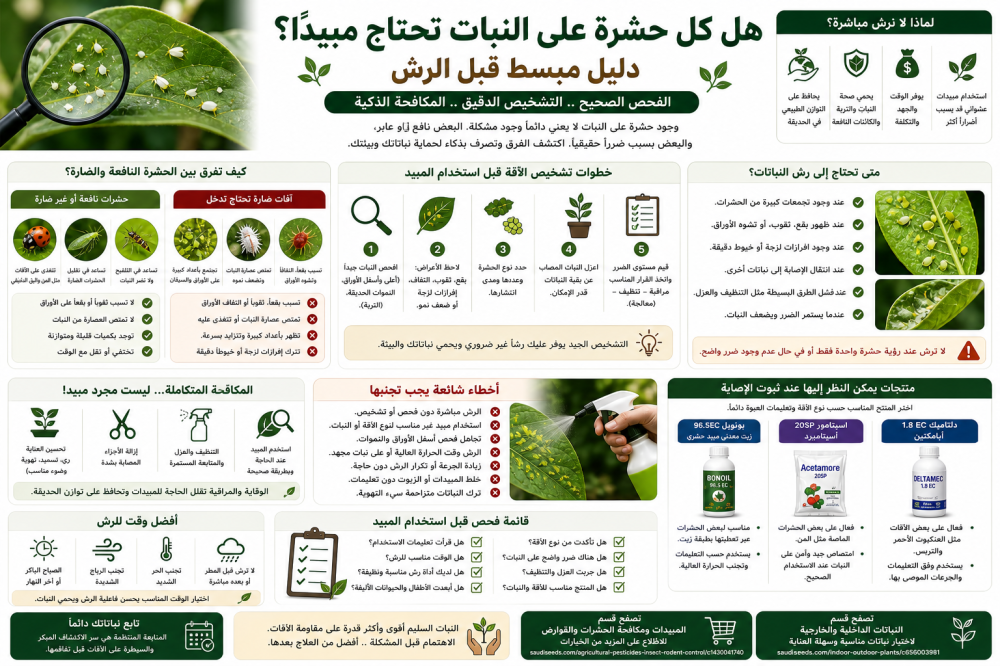 هل كل حشرة تحتاج مبيدًا؟