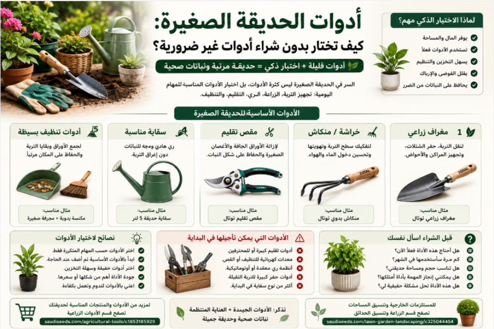 أدوات الحديقة الصغيرة: بدون شراء أدوات غير ضرورية؟