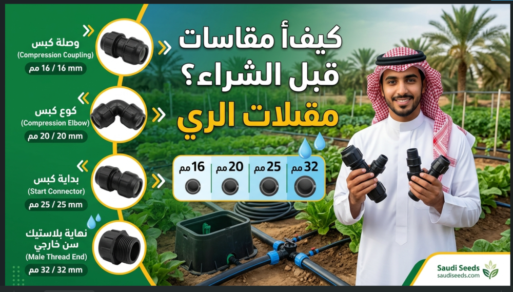 كيف تقرأ مقاسات وصلات الري قبل الشراء؟