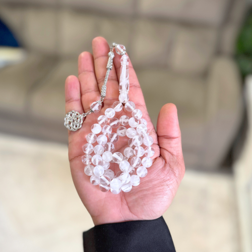 سبحة من بكلايت الابيض الرخامي