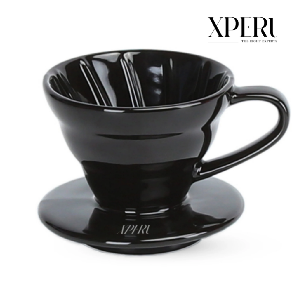 قمع سيراميك اكسبرت V60 مقاس 01 , أسود | XPERt Dripper