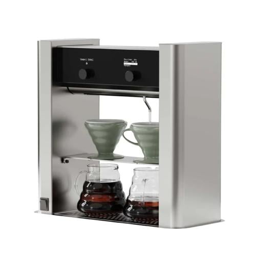 جهاز التقطير الذاتي بورستدي 2 كوب , ستيل | Poursteady PS2 2 Cup System