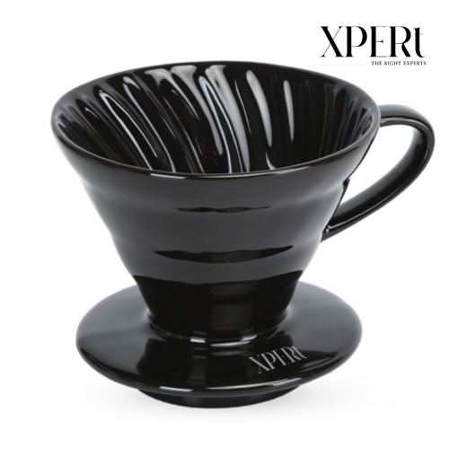 قمع سيراميك اكسبرت V60 مقاس 02 , أسود | XPERt Dripper