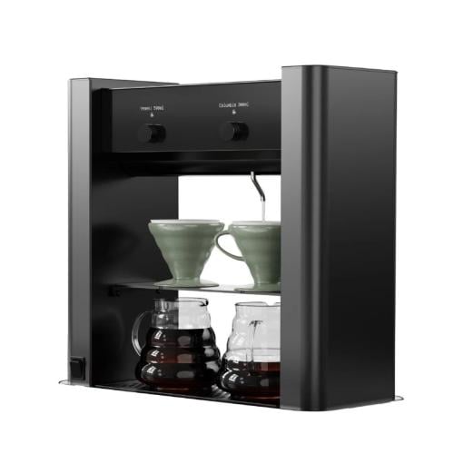 جهاز التقطير الذاتي بورستدي 2 كوب , أسود | Poursteady PS2 2 Cup System