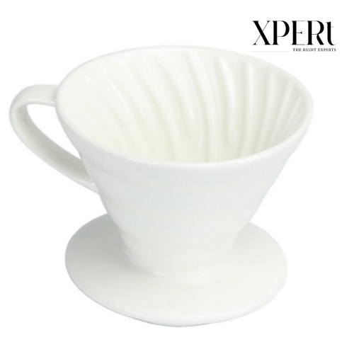 قمع سيراميك اكسبرت V60 مقاس 02 , أبيض | XPERt Dripper
