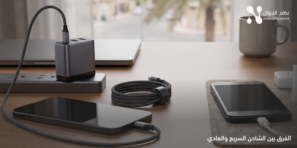 الفرق بين الشاحن السريع والعادي