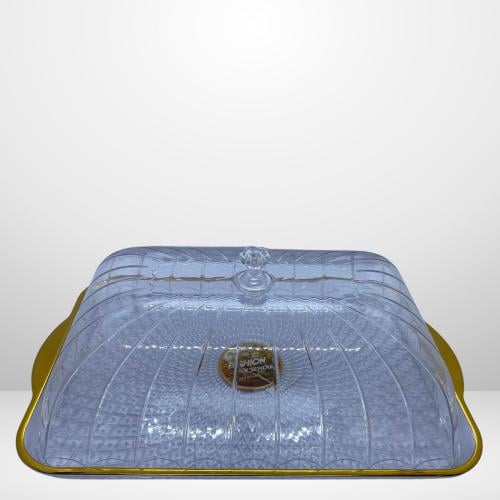صحن اكريلك مستطيل بغطاء