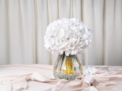 Chocolate pouch vase gray glass 236 - فازة شوكولات...