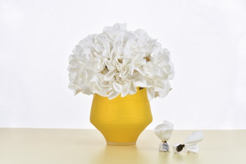 Pouch Chocolate Medium Yellow Vase 127- فازة شوكول...