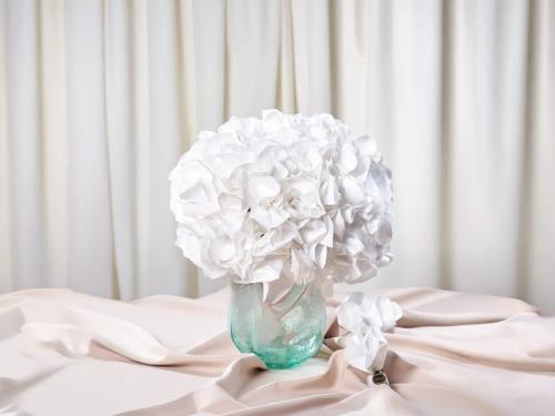 Chocolate pouch vase clear green glass 253 - فازة...