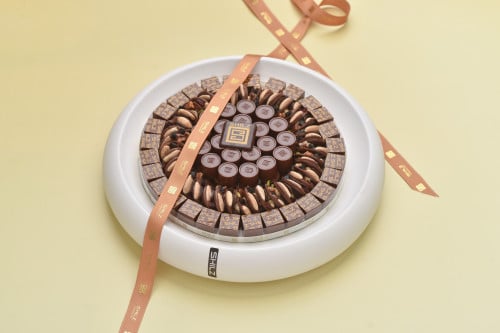 White Ceramic Uncovered Chocolate Tray - صينية سير...