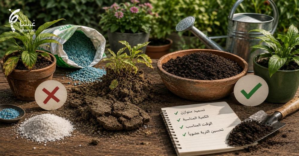 أخطاء تسميد النباتات