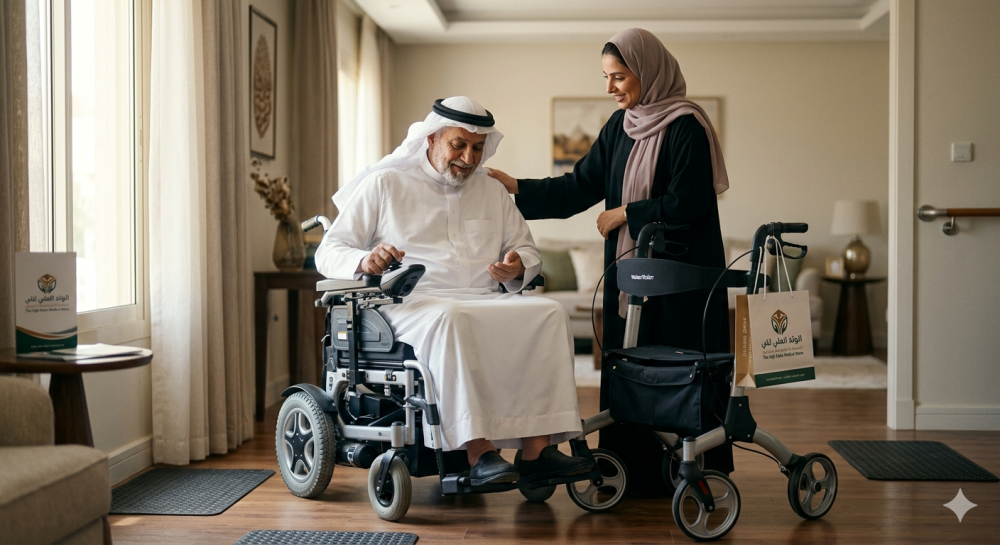 كرسي متحرك طبي ومستلزمات كبار السن من متجر الوتد العالي الطبي