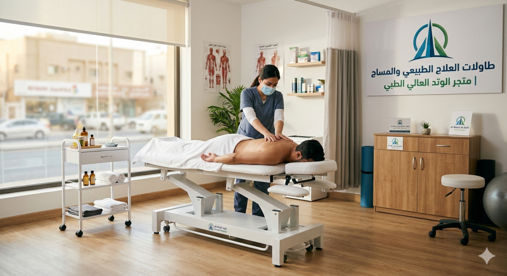 أنواع طاولات العلاج الطبيعي والمساج