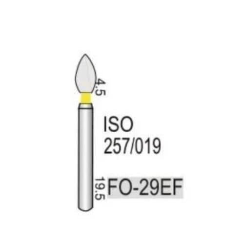 China- Diamond Bur FO-29EF ( 257-019) Yellow- pack...