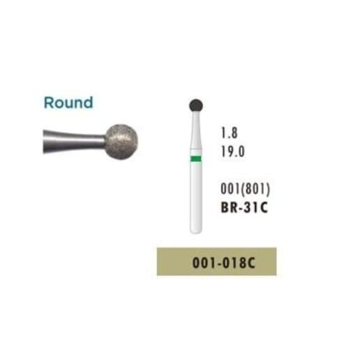 Microcopy - Diamond Bur Br-31C ( 001-018C) Green -...