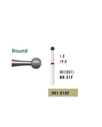 Microcopy - Diamond Bur Br-31F ( 001-018F) Red- pa...