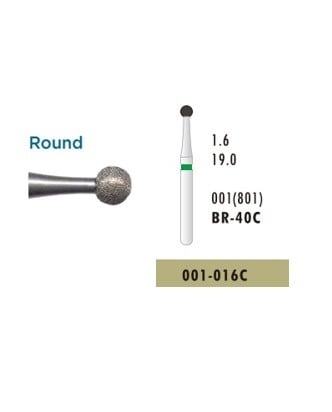 Microcopy - Diamond Bur Br-40C ( 001-016C) Green-...