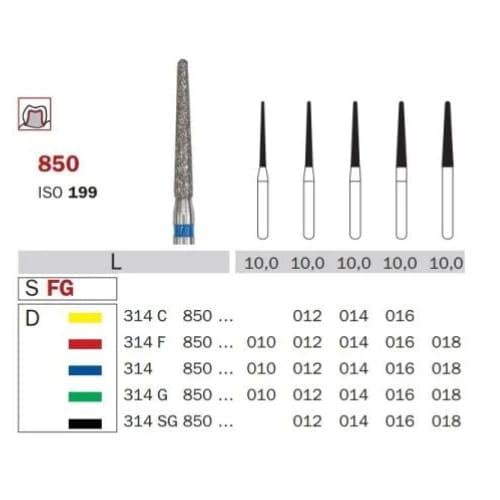 Microcopy - Diamond Bur (850) - pack of 5 Pcs