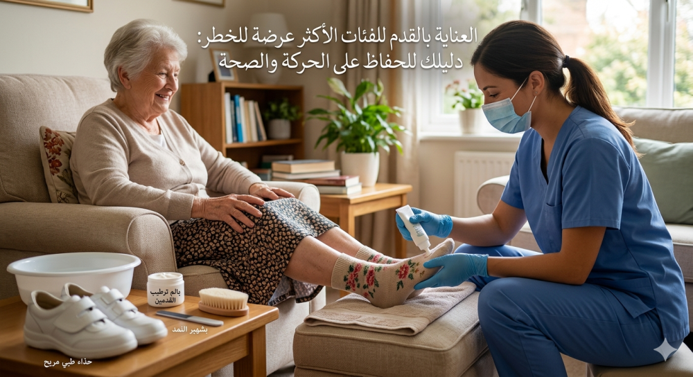 دليل العناية بالقدم لمرضى السكري وكبار السن