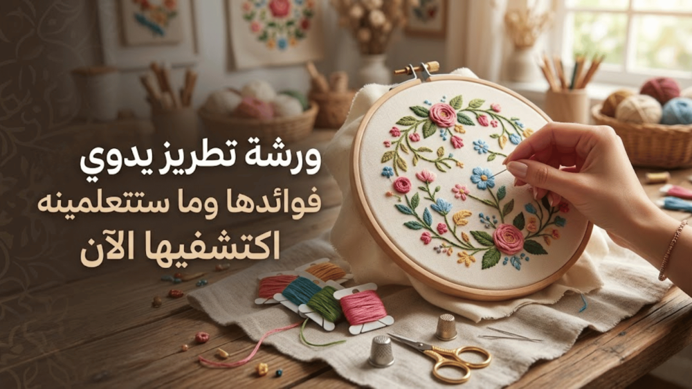 ورشة تطريز يدوي — تعلمي الأساسيات مع هدى القرآن